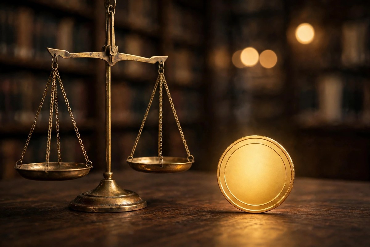 Scales of justice beside a Bitcoin coin — the CFTC's expanded crypto authority
