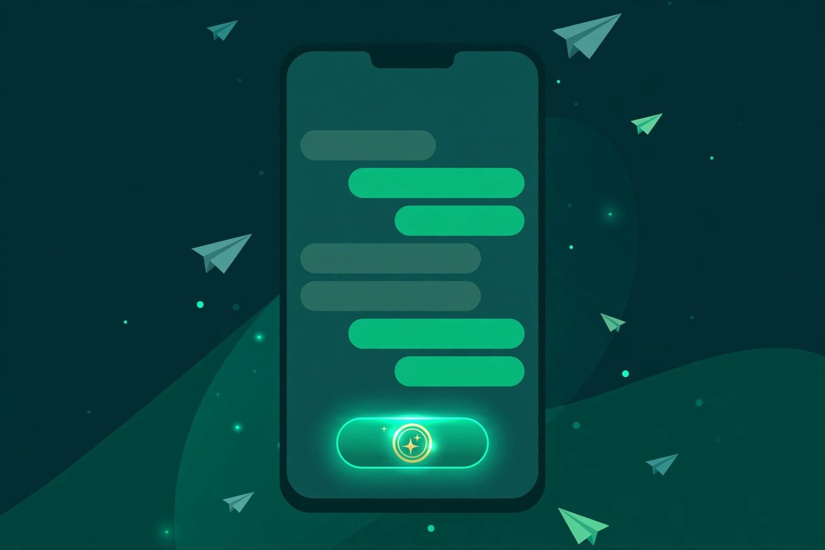 TON payments inside Telegram chat illustration