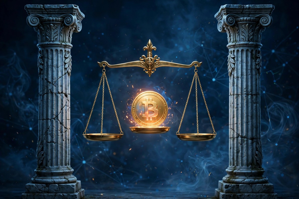 US Senate chamber with digital cryptocurrency holograms above the voting desks