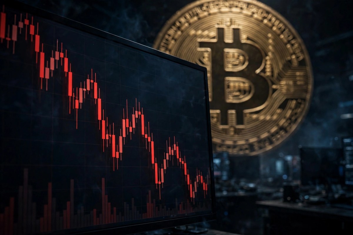 Bitcoin price chart dropping