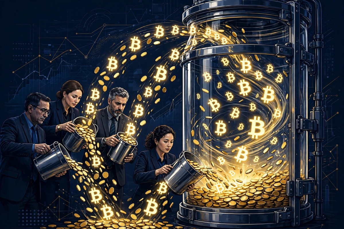 Bitcoin ETF inflows illustration