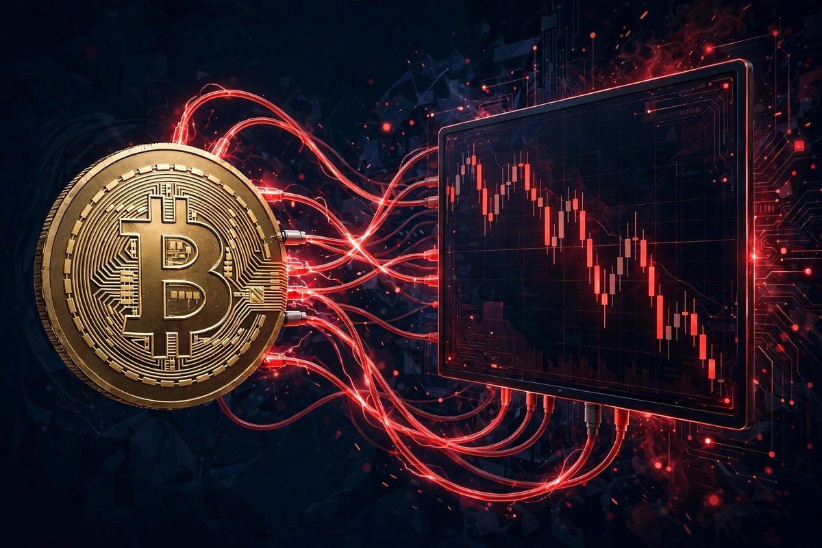 Bitcoin and stock market crash correlation chart