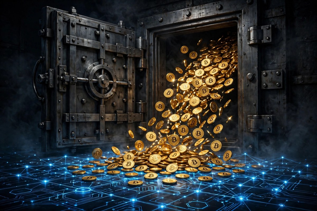 Bitcoin whale accumulation vault withdrawal