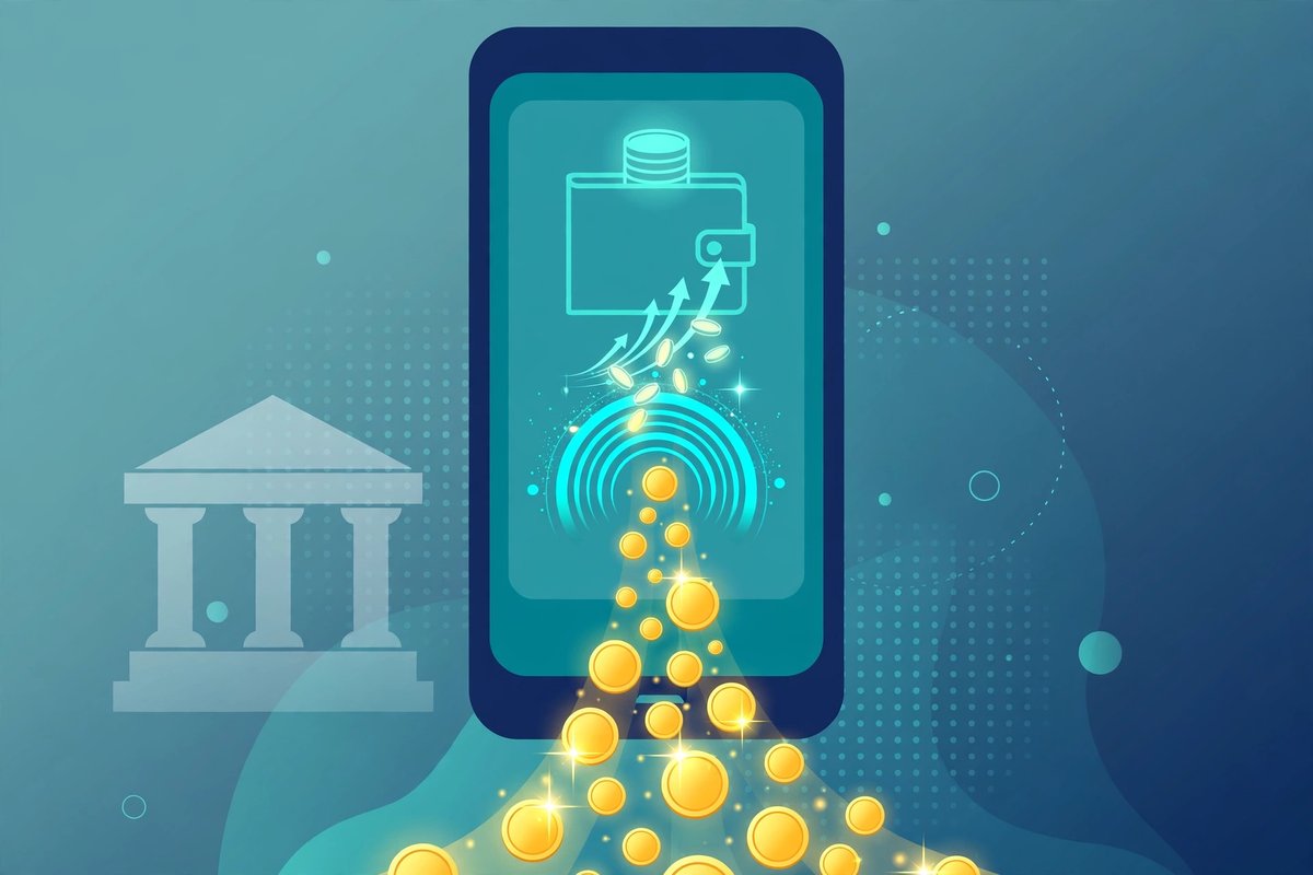 Stablecoin rewards concept: USDC and USDT coins