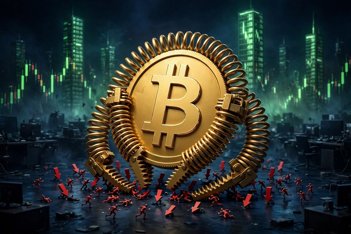 Bitcoin short squeeze illustration — bears trapped as BTC price launches upward