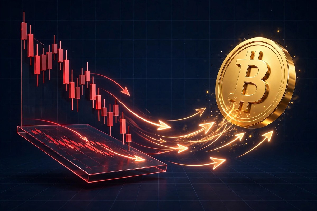 Capital rotating from falling AI stocks into Bitcoin