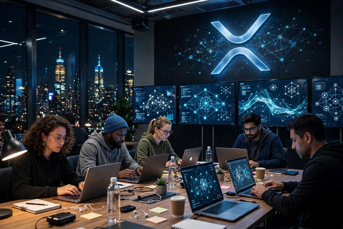 Developers building XRP Ledger payment applications at the New York hackathon